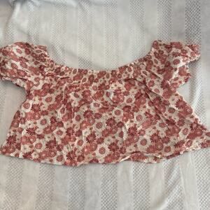 nwt volcom off shoulder crop top size Large